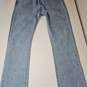 Levis 501 Straight Leg Button Fly Mens Jeans - 40x34 , Blue